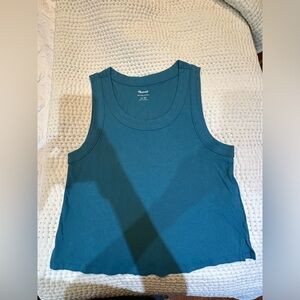 Madewell Teal Short Sleeve Cotton Tee